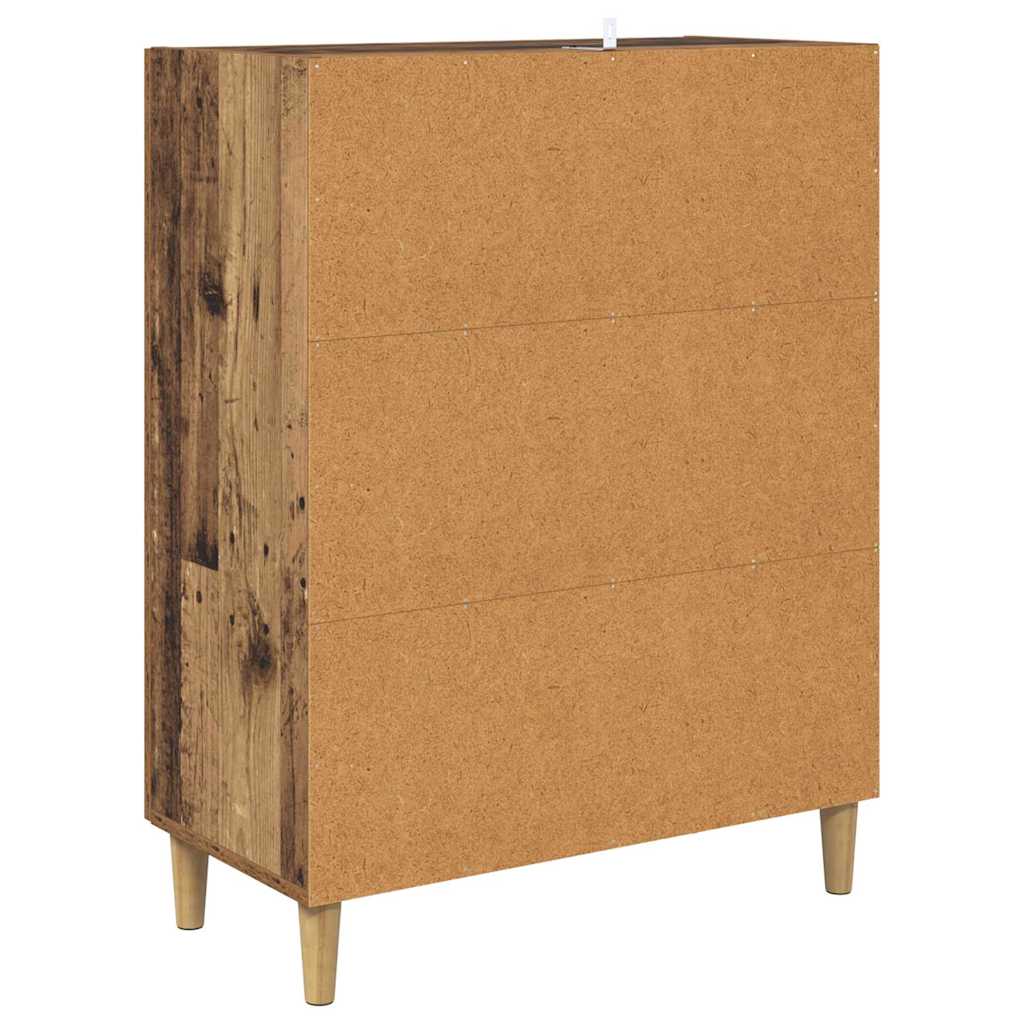 Servírovací Skříň Staré Dřevo 70 X 34 X 90 Cm Kompozitní Dřevo