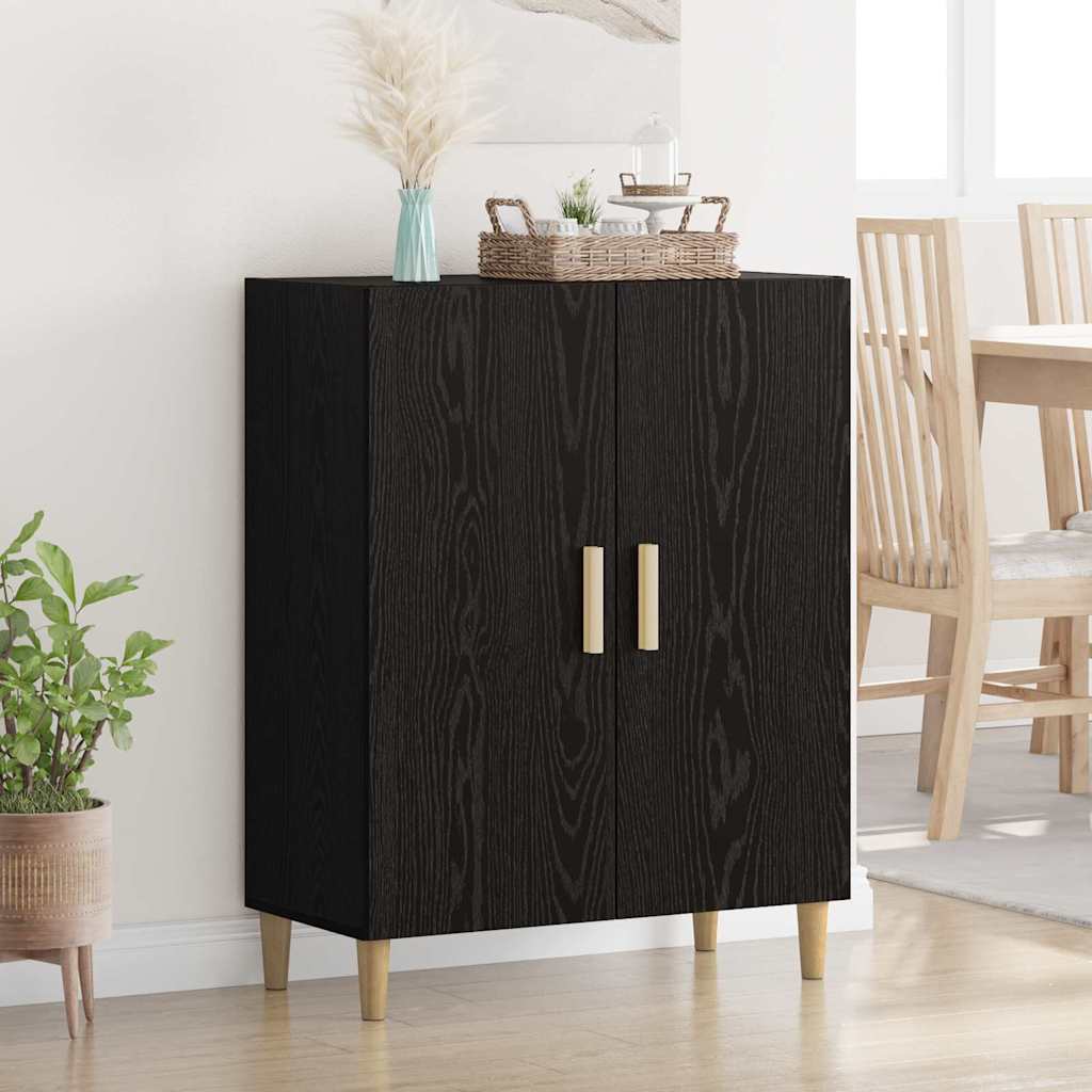 Servírovací Skříň Černý Dub 70 X 34 X 90 Cm Kompozitní Dřevo