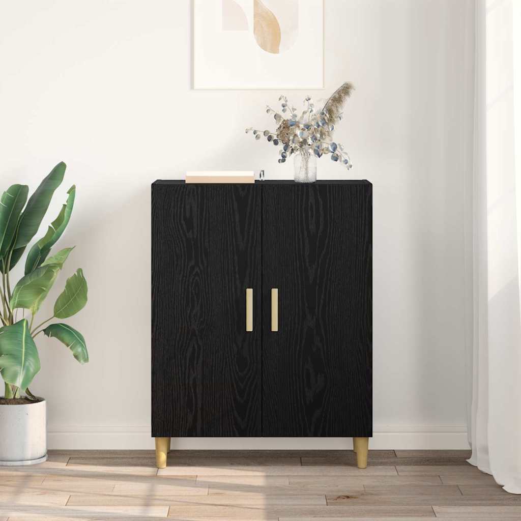 Servírovací Skříň Černý Dub 70 X 34 X 90 Cm Kompozitní Dřevo