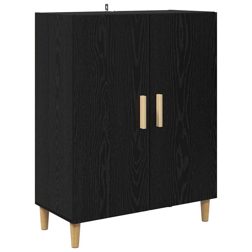 Servírovací Skříň Černý Dub 70 X 34 X 90 Cm Kompozitní Dřevo