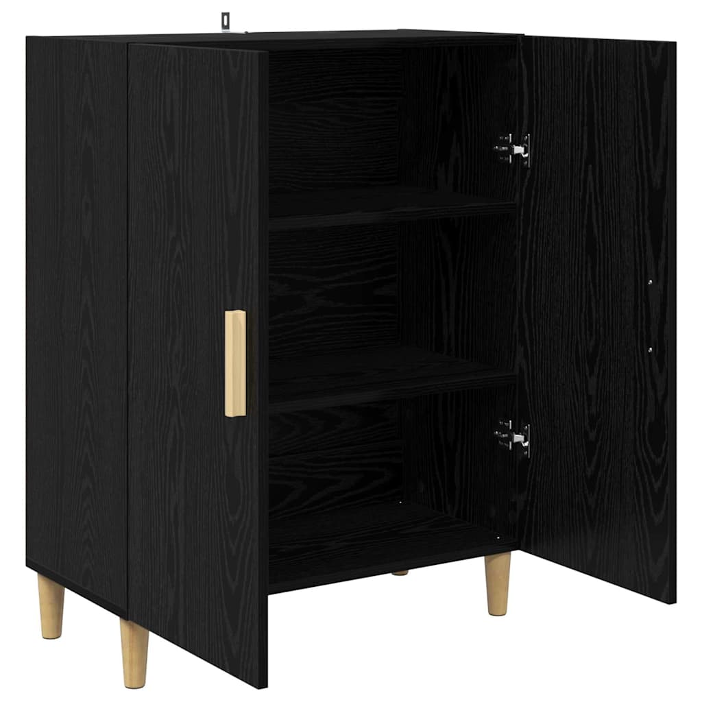 Servírovací Skříň Černý Dub 70 X 34 X 90 Cm Kompozitní Dřevo