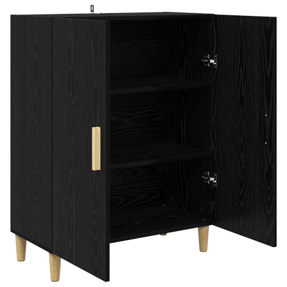 Servírovací Skříň Černý Dub 70 X 34 X 90 Cm Kompozitní Dřevo