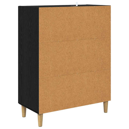 Servírovací Skříň Černý Dub 70 X 34 X 90 Cm Kompozitní Dřevo