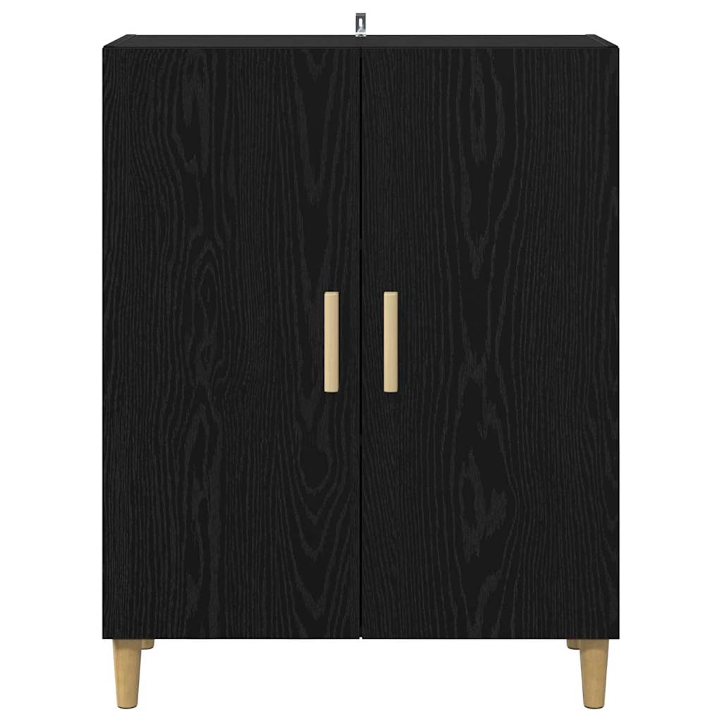 Servírovací Skříň Černý Dub 70 X 34 X 90 Cm Kompozitní Dřevo