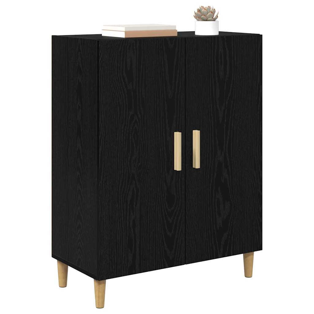Servírovací Skříň Černý Dub 70 X 34 X 90 Cm Kompozitní Dřevo