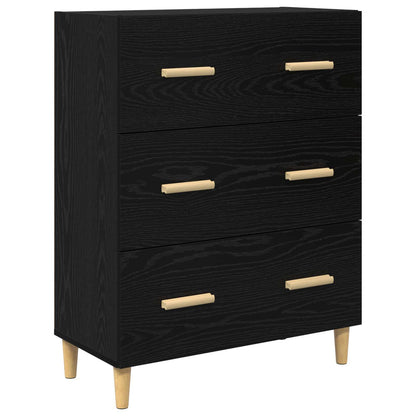 Servírovací Skříň Černý Dub 69,5 X 34 X 90 Cm Kompozitní Dřevo