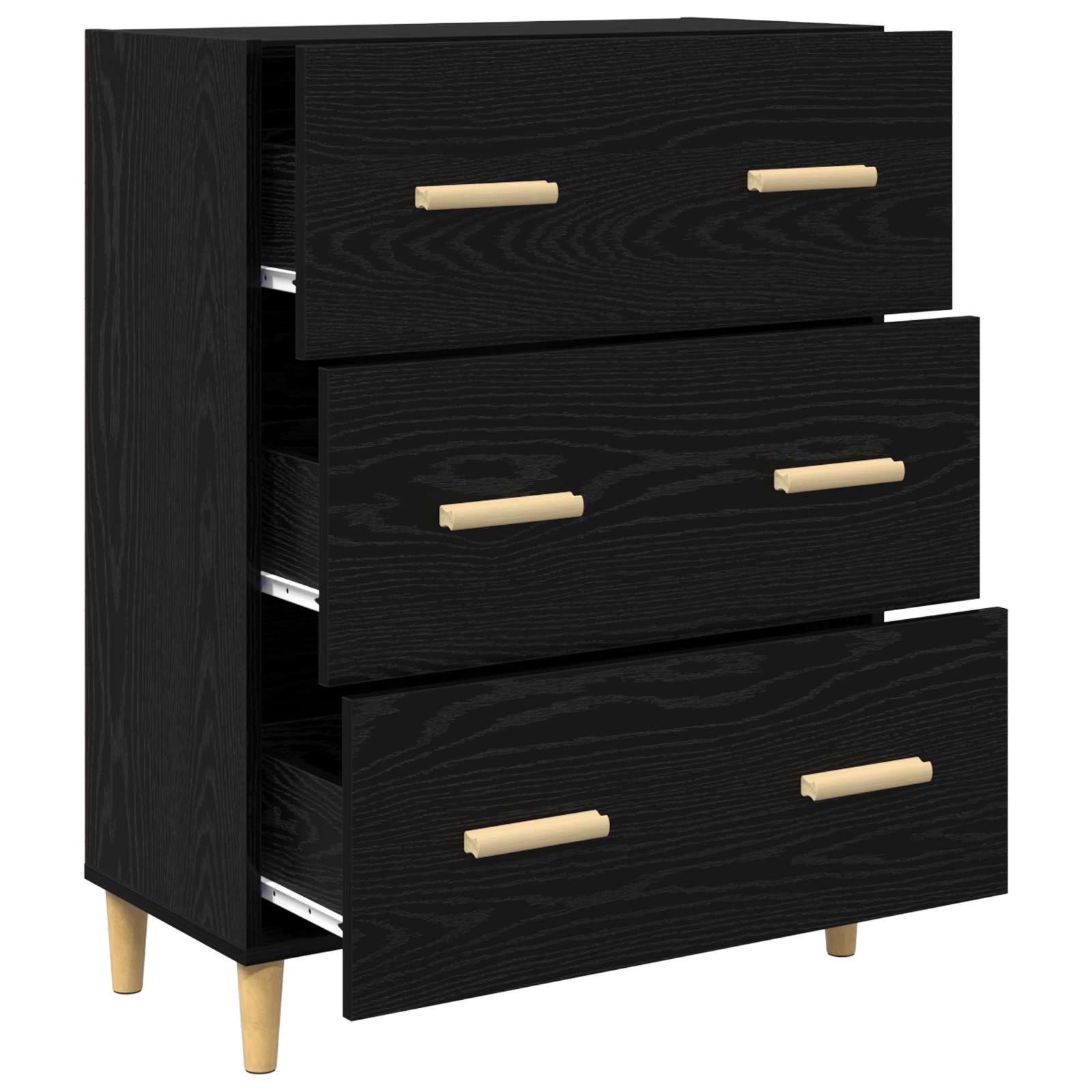 Servírovací Skříň Černý Dub 69,5 X 34 X 90 Cm Kompozitní Dřevo