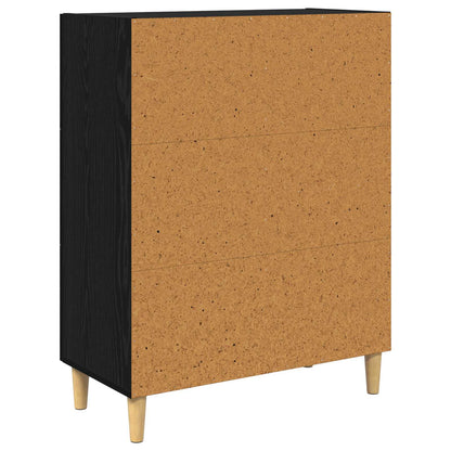 Servírovací Skříň Černý Dub 34 X 69.5 X 90 Cm Kompozitní Dřevo
