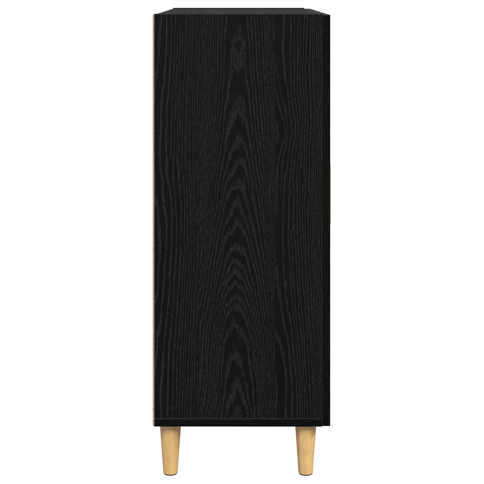 Servírovací Skříň Černý Dub 34 X 69.5 X 90 Cm Kompozitní Dřevo