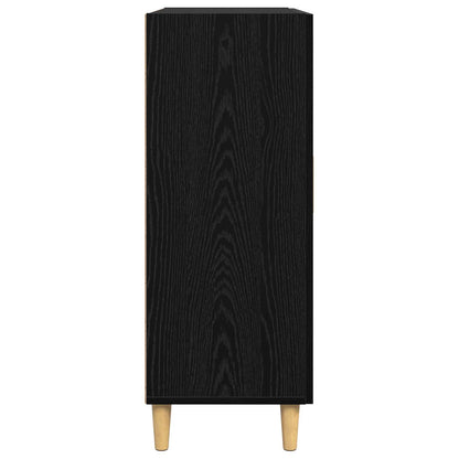 Servírovací Skříň Černý Dub 34 X 69.5 X 90 Cm Kompozitní Dřevo