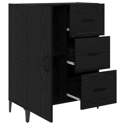 Servírovací Skříň Černý Dub 69,5 X 34 X 90 Cm Kompozitní Dřevo