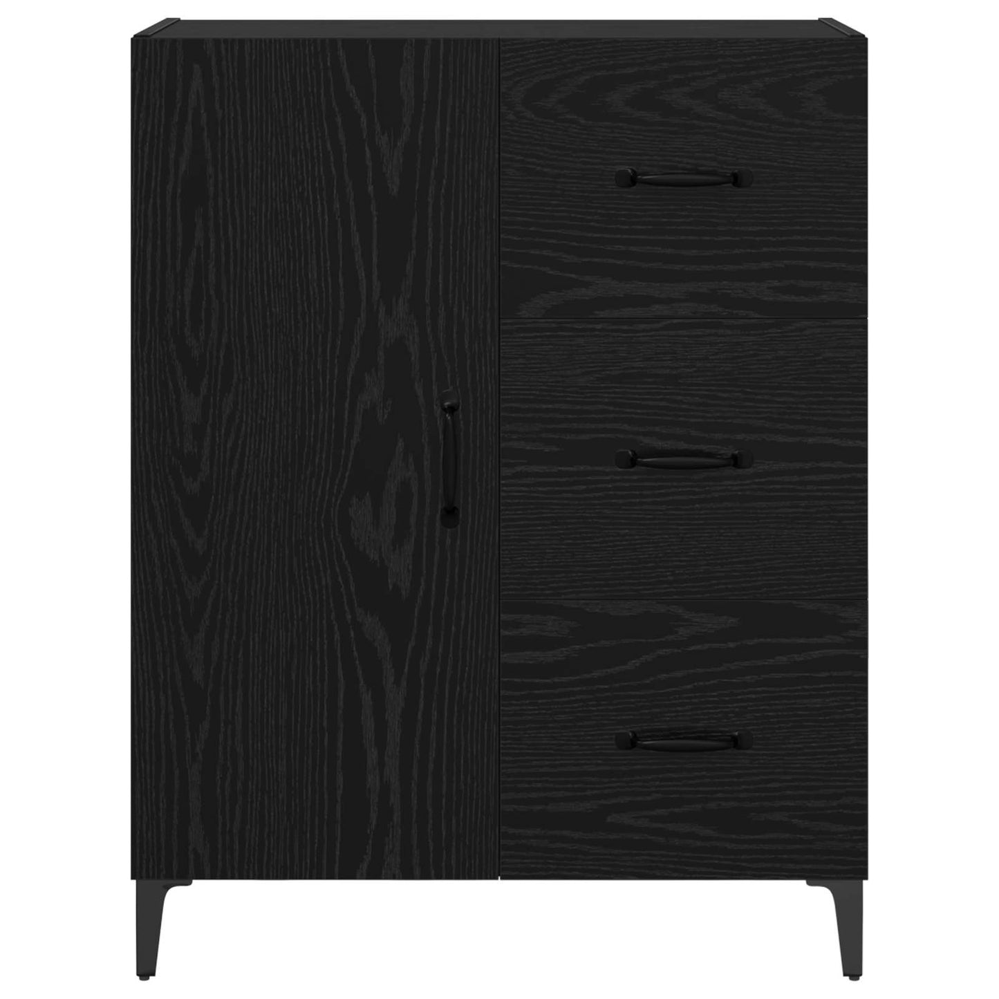 Servírovací Skříň Černý Dub 69,5 X 34 X 90 Cm Kompozitní Dřevo