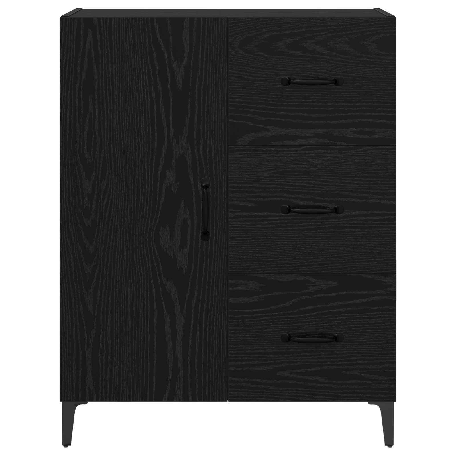 Servírovací Skříň Černý Dub 69,5 X 34 X 90 Cm Kompozitní Dřevo