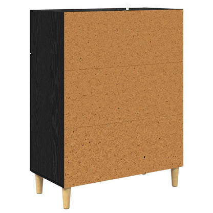 Servírovací Skříň Černý Dub 34 X 69.5 X 89 Cm Kompozitní Dřevo