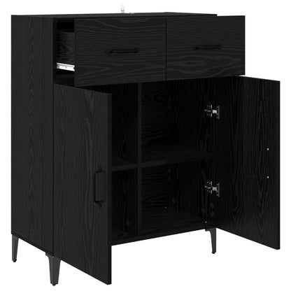 Servírovací Skříň Černý Dub 69,5 X 34 X 90 Cm Kompozitní Dřevo