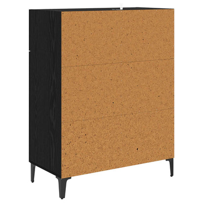 Servírovací Skříň Černý Dub 69,5 X 34 X 90 Cm Kompozitní Dřevo