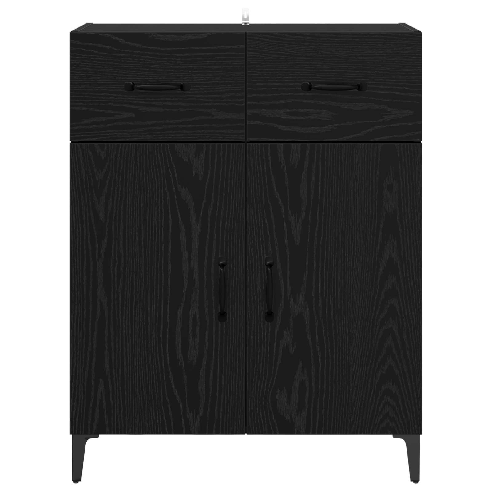Servírovací Skříň Černý Dub 69,5 X 34 X 90 Cm Kompozitní Dřevo