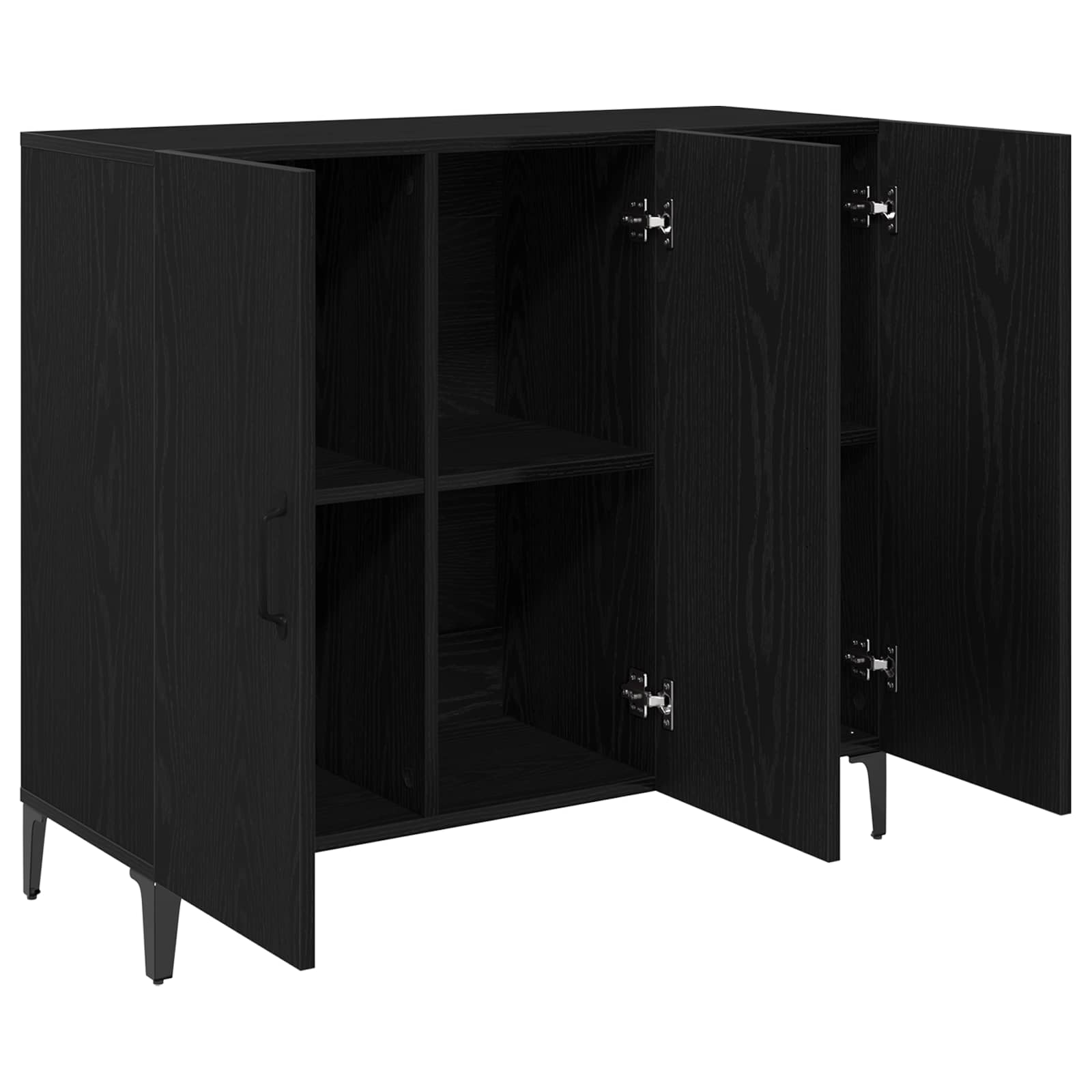 Servírovací Skříň Černý Dub 34 X 90 X 80 Cm Kompozitní Dřevo