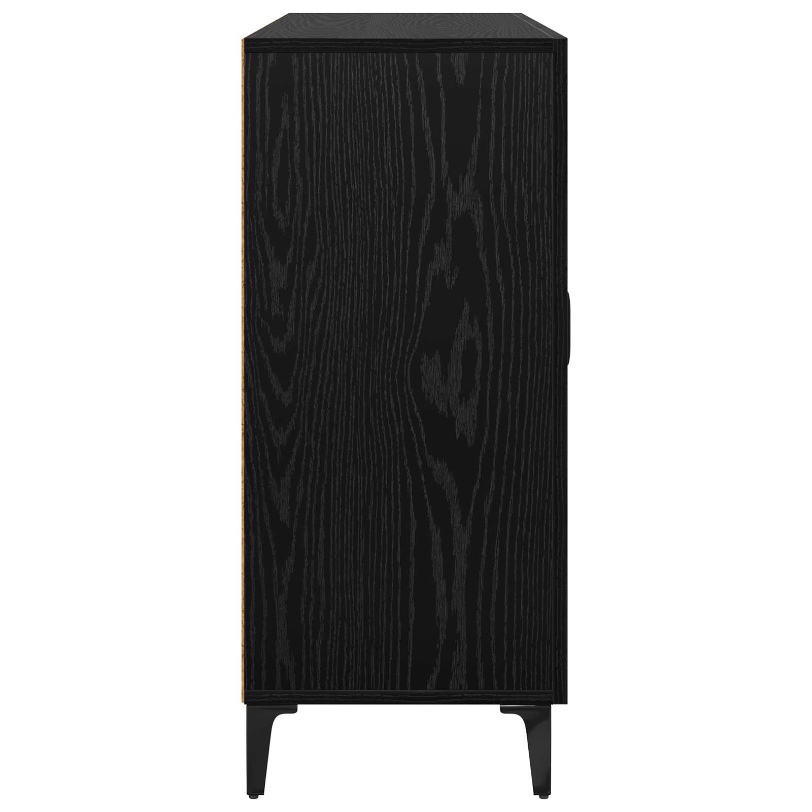 Servírovací Skříň Černý Dub 34 X 90 X 80 Cm Kompozitní Dřevo