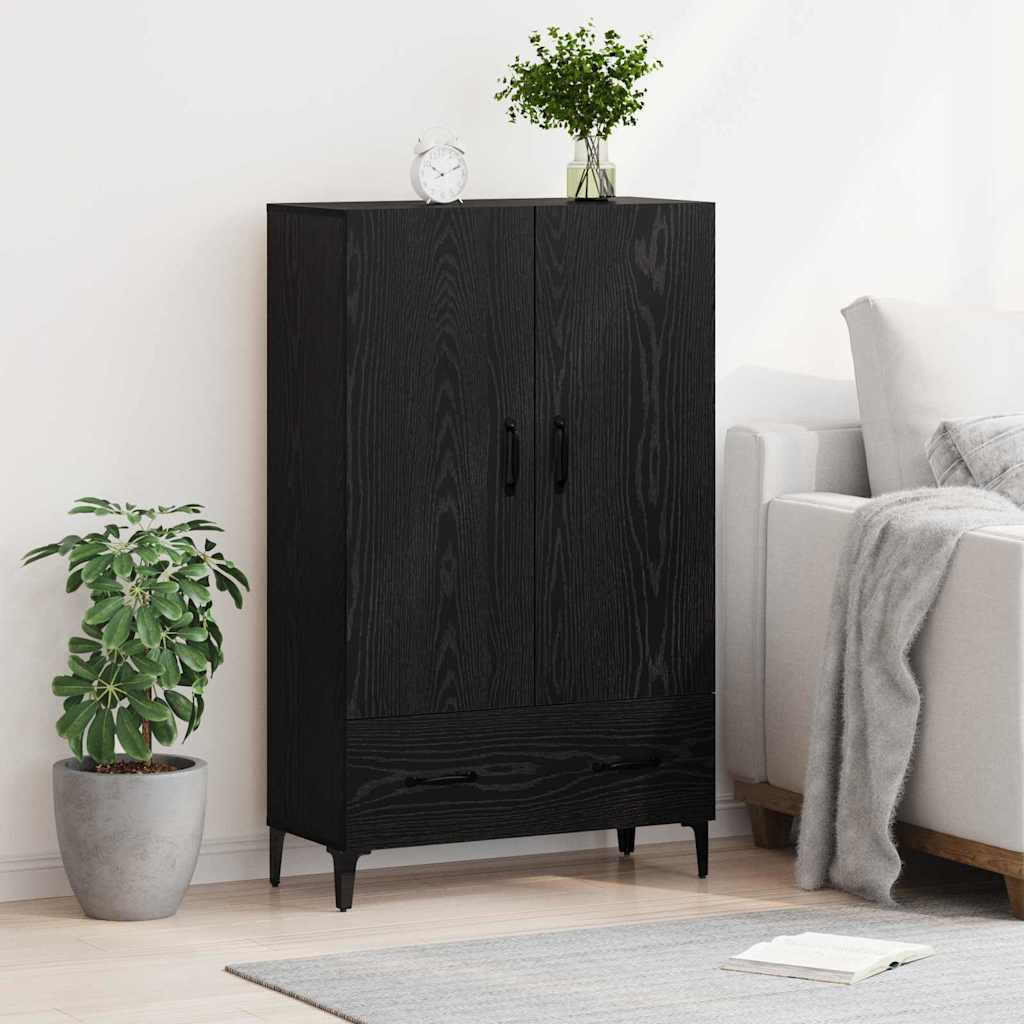 Vysoký Bufet Se Zásuvkou Černý Dub 70 X 31 X 115 Cm