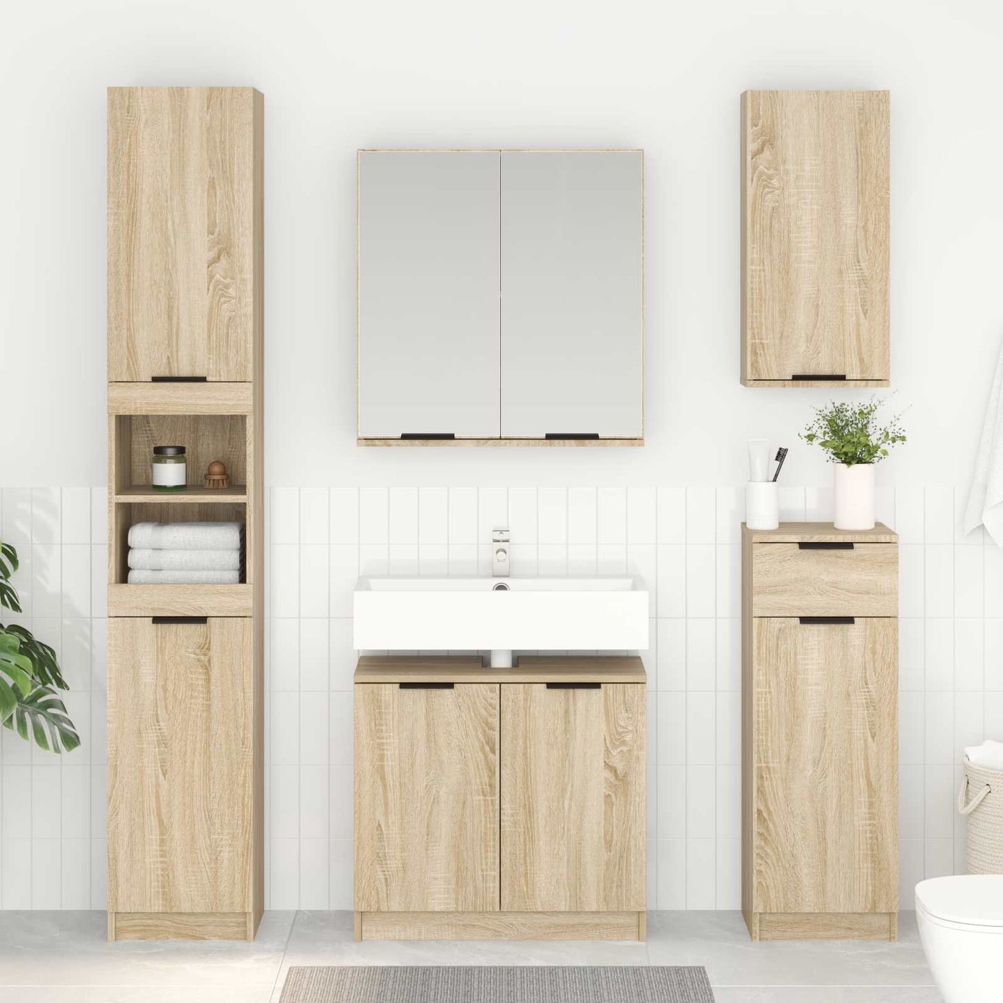 Koupelnová Skříň Sonoma Dub 64,5 X 33,5 X 59 Cm