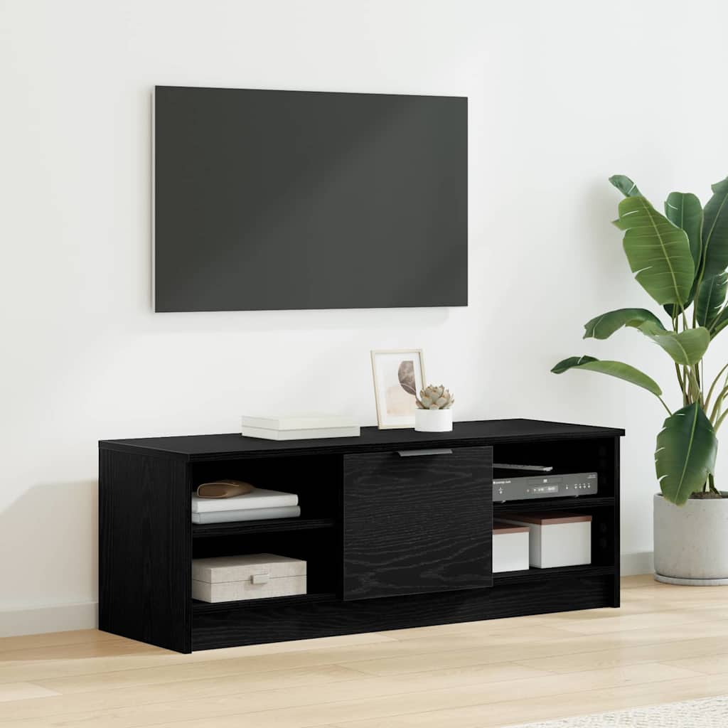 Televizní Skříň 102 X 35 X 36,5 Cm Černý Dub Kompozitní Dřevo