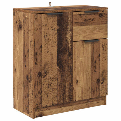 Servírovací Skříň Staré Dřevo 60 X 30 X 70 Cm Kompozitní Dřevo