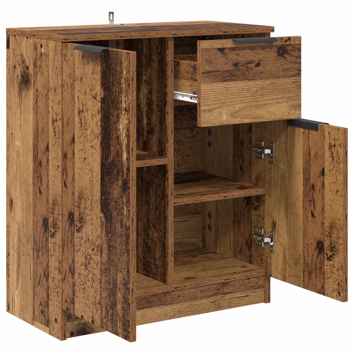 Servírovací Skříň Staré Dřevo 60 X 30 X 70 Cm Kompozitní Dřevo