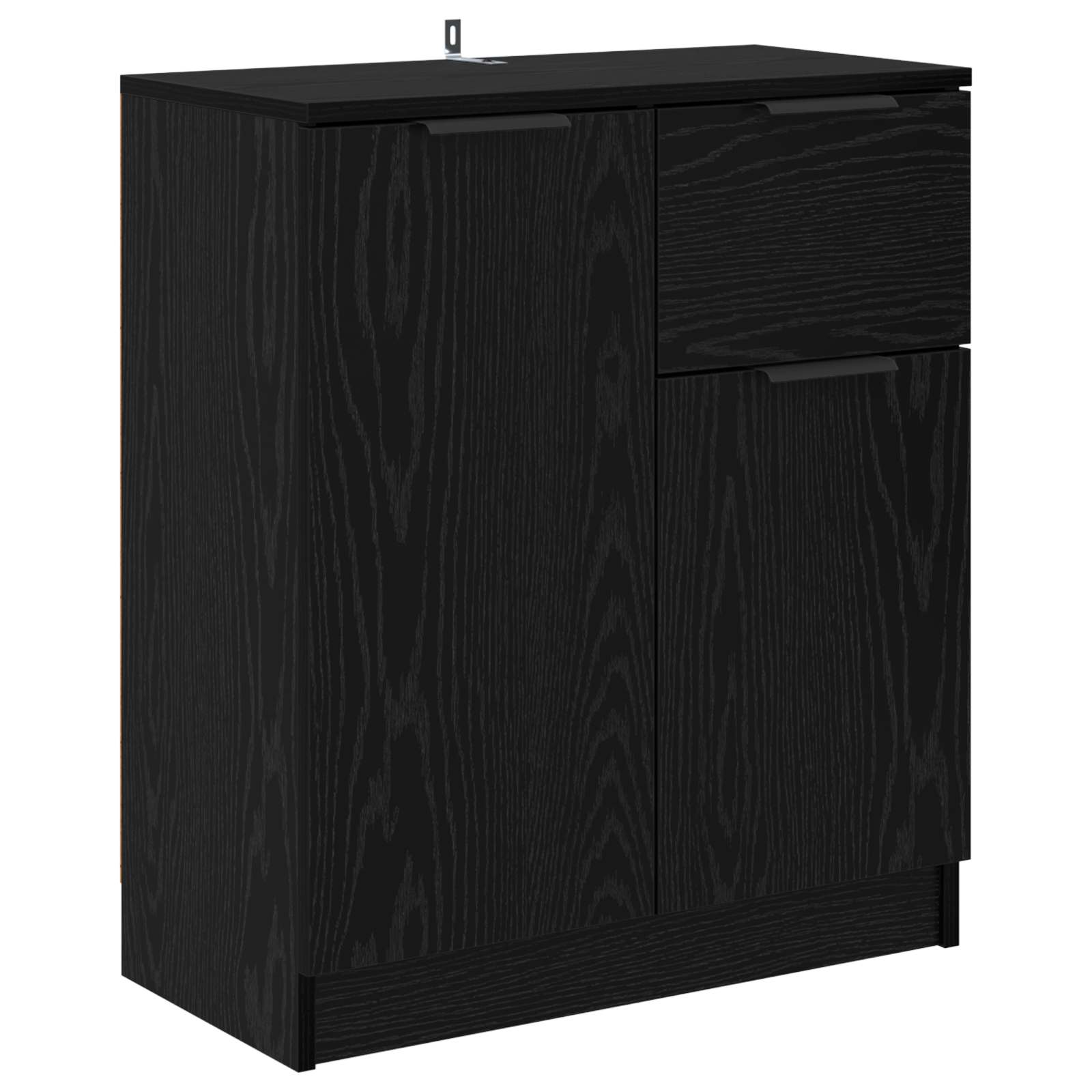 Servírovací Skříň Černý Dub 60 X 30 X 70 Cm Kompozitní Dřevo