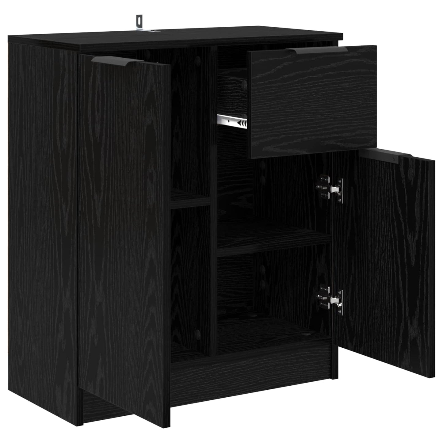 Servírovací Skříň Černý Dub 60 X 30 X 70 Cm Kompozitní Dřevo