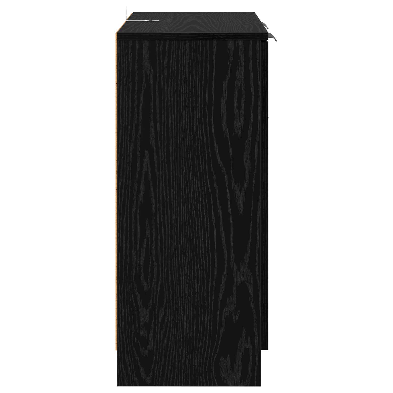 Servírovací Skříň Černý Dub 60 X 30 X 70 Cm Kompozitní Dřevo