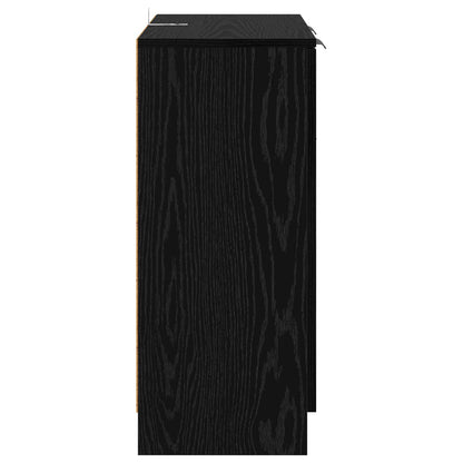 Servírovací Skříň Černý Dub 60 X 30 X 70 Cm Kompozitní Dřevo