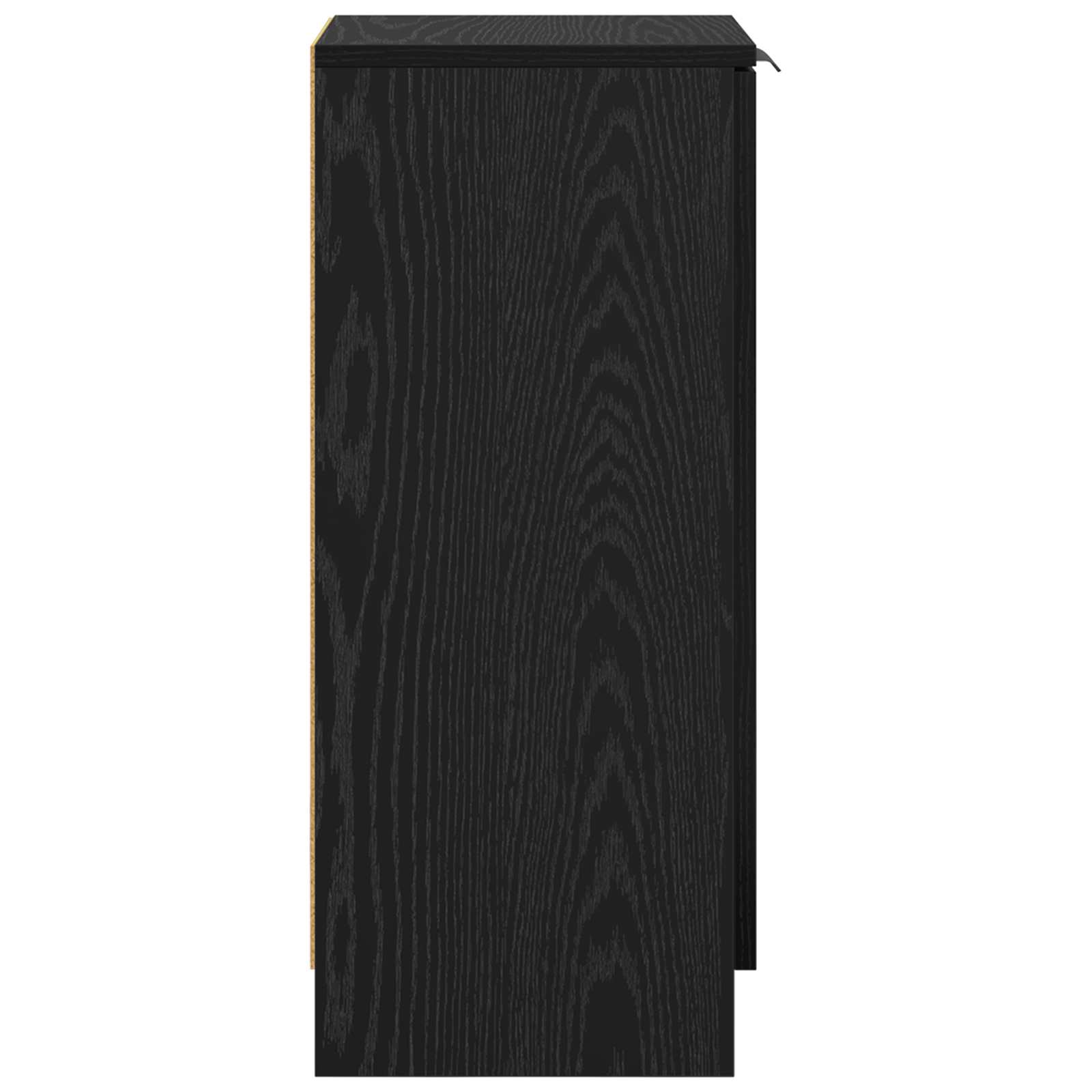 Servírovací Skříň Černý Dub 30 X 30 X 70 Cm Kompozitní Dřevo