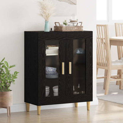 Servírovací Skříň Černý Dub 69,5 X 34 X 90 Cm Kompozitní Dřevo