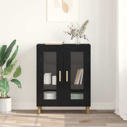 Servírovací Skříň Černý Dub 69,5 X 34 X 90 Cm Kompozitní Dřevo