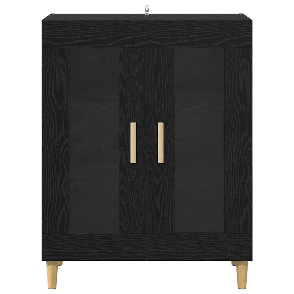 Servírovací Skříň Černý Dub 69,5 X 34 X 90 Cm Kompozitní Dřevo