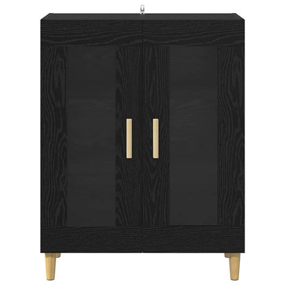Servírovací Skříň Černý Dub 69,5 X 34 X 90 Cm Kompozitní Dřevo