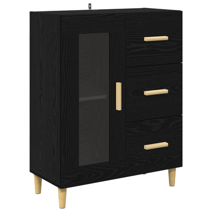 Servírovací Skříň Černý Dub 69,5 X 34 X 90 Cm Kompozitní Dřevo