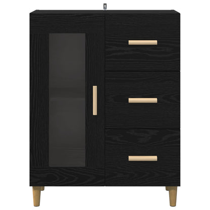Servírovací Skříň Černý Dub 69,5 X 34 X 90 Cm Kompozitní Dřevo