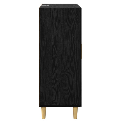 Servírovací Skříň Černý Dub 69,5 X 34 X 90 Cm Kompozitní Dřevo