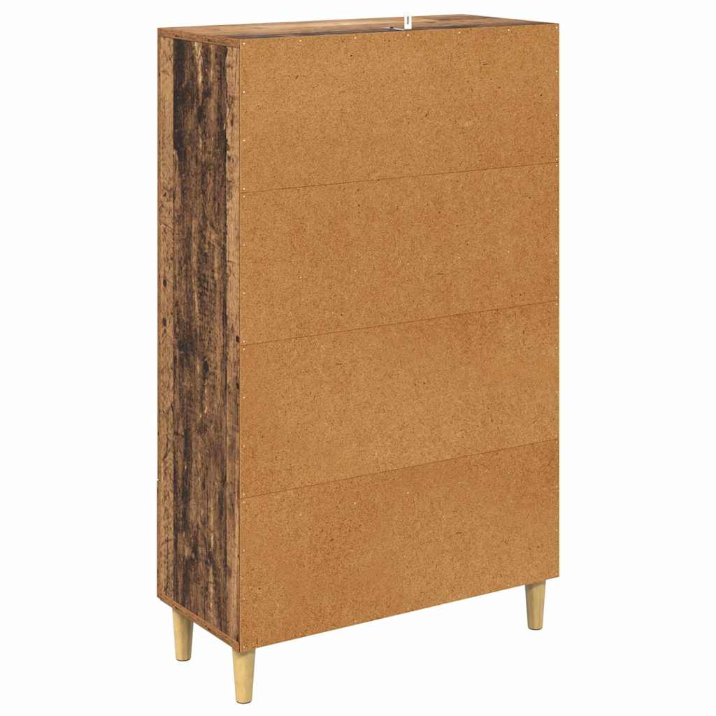 Vysoký Bufet Staré Dřevo 70 X 31 X 115 Cm Kompozitní Dřevo