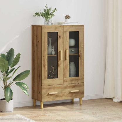 Vysoký Bufet Artisanový Dub 70 X 31 X 115 Cm Kompozitní Dřevo