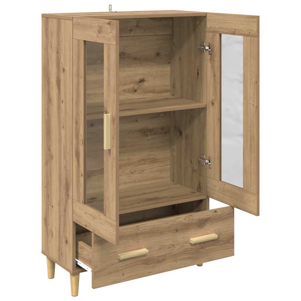 Vysoký Bufet Artisanový Dub 70 X 31 X 115 Cm Kompozitní Dřevo