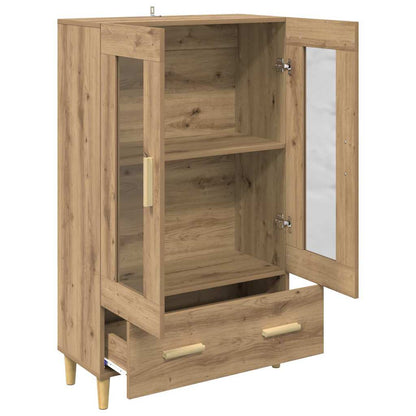 Vysoký Bufet Artisanový Dub 70 X 31 X 115 Cm Kompozitní Dřevo