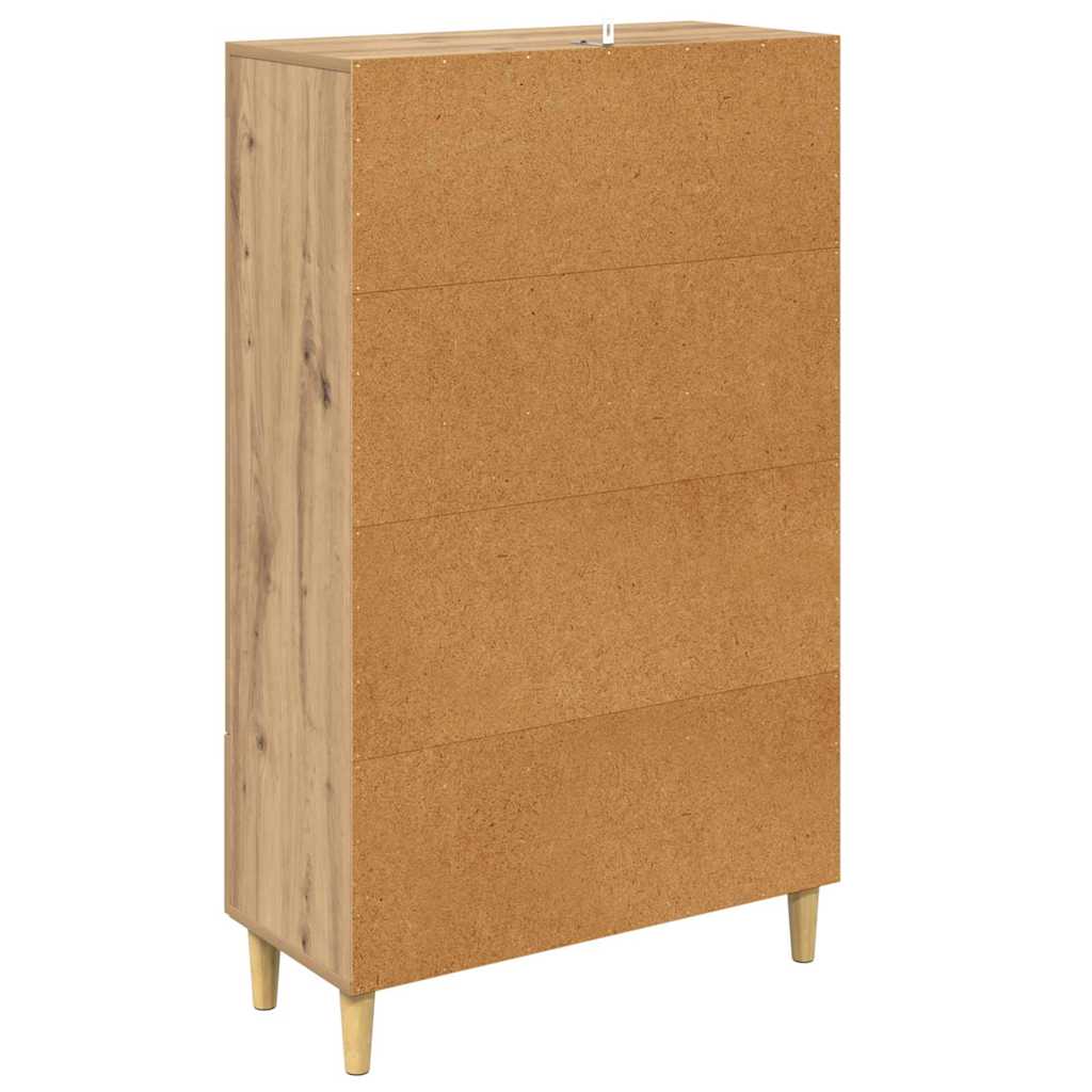Vysoký Bufet Artisanový Dub 70 X 31 X 115 Cm Kompozitní Dřevo