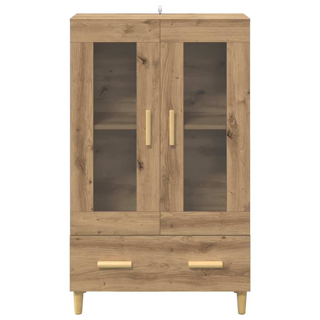 Vysoký Bufet Artisanový Dub 70 X 31 X 115 Cm Kompozitní Dřevo