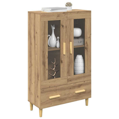 Vysoký Bufet Artisanový Dub 70 X 31 X 115 Cm Kompozitní Dřevo