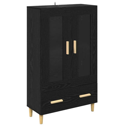 Vysoký Bufet Černý Dub 70 X 31 X 115 Cm Kompozitní Dřevo
