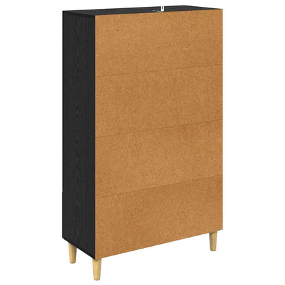 Vysoký Bufet Černý Dub 70 X 31 X 115 Cm Kompozitní Dřevo