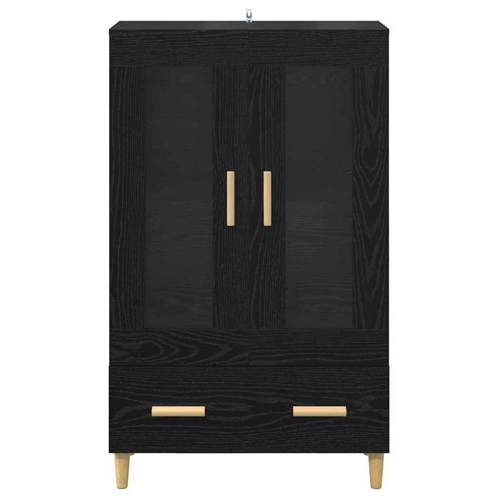 Vysoký Bufet Černý Dub 70 X 31 X 115 Cm Kompozitní Dřevo